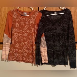 2 Juniors BKE Fitted LS shirts—Size small